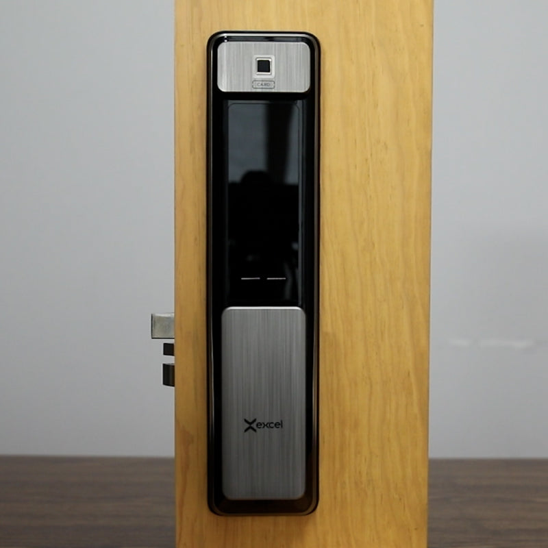 Cerradura Inteligente Excel EXC-SP600 con conectividad WiFi y Bluetooth, Huella digital, Contraseña Numérica, Tarjeta RFID y llave de alta seguridad.