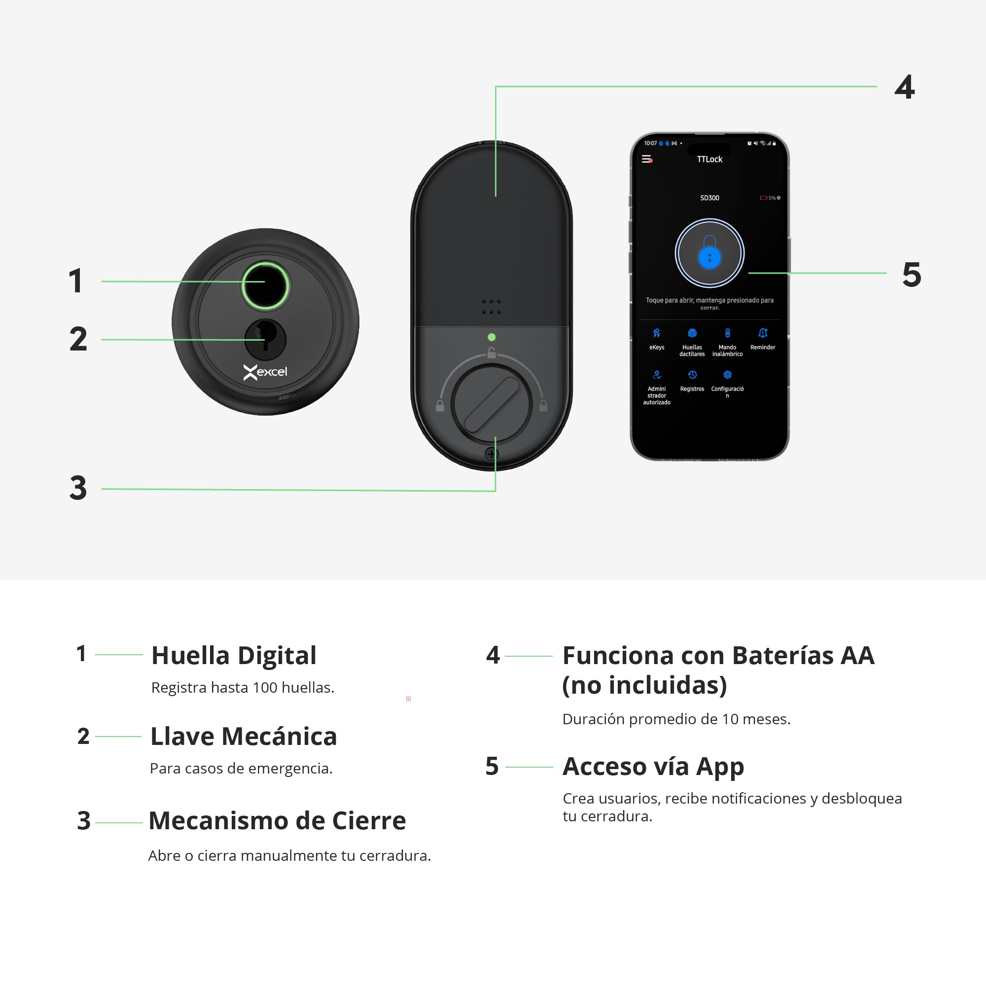 Cerrojo Inteligente EXC-SD300