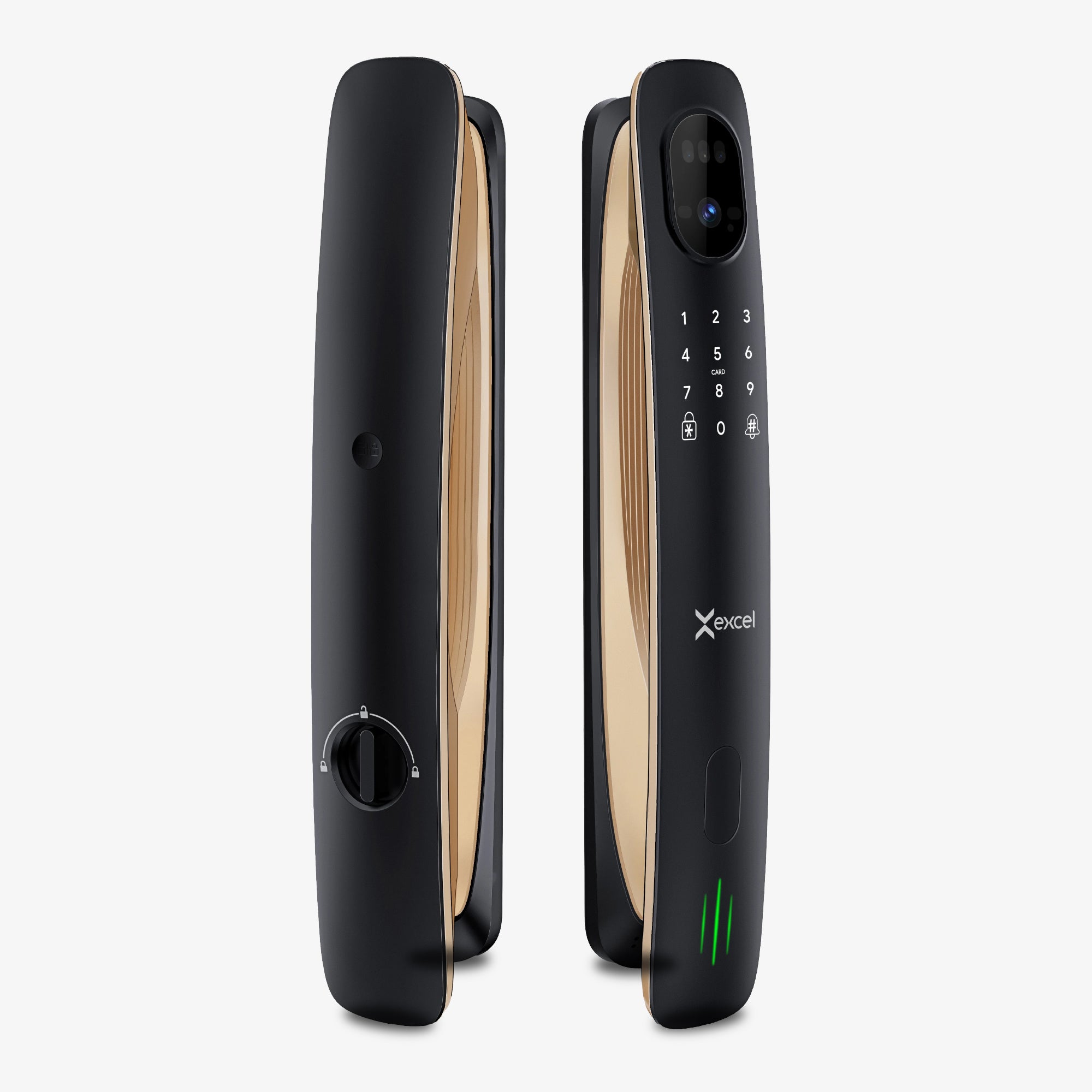Cerradura Inteligente EXC-SP820 con acceso vía app, FaceID, video portero wifi, huella digital, clave, tarjeta RFID y apertura Push-Pull