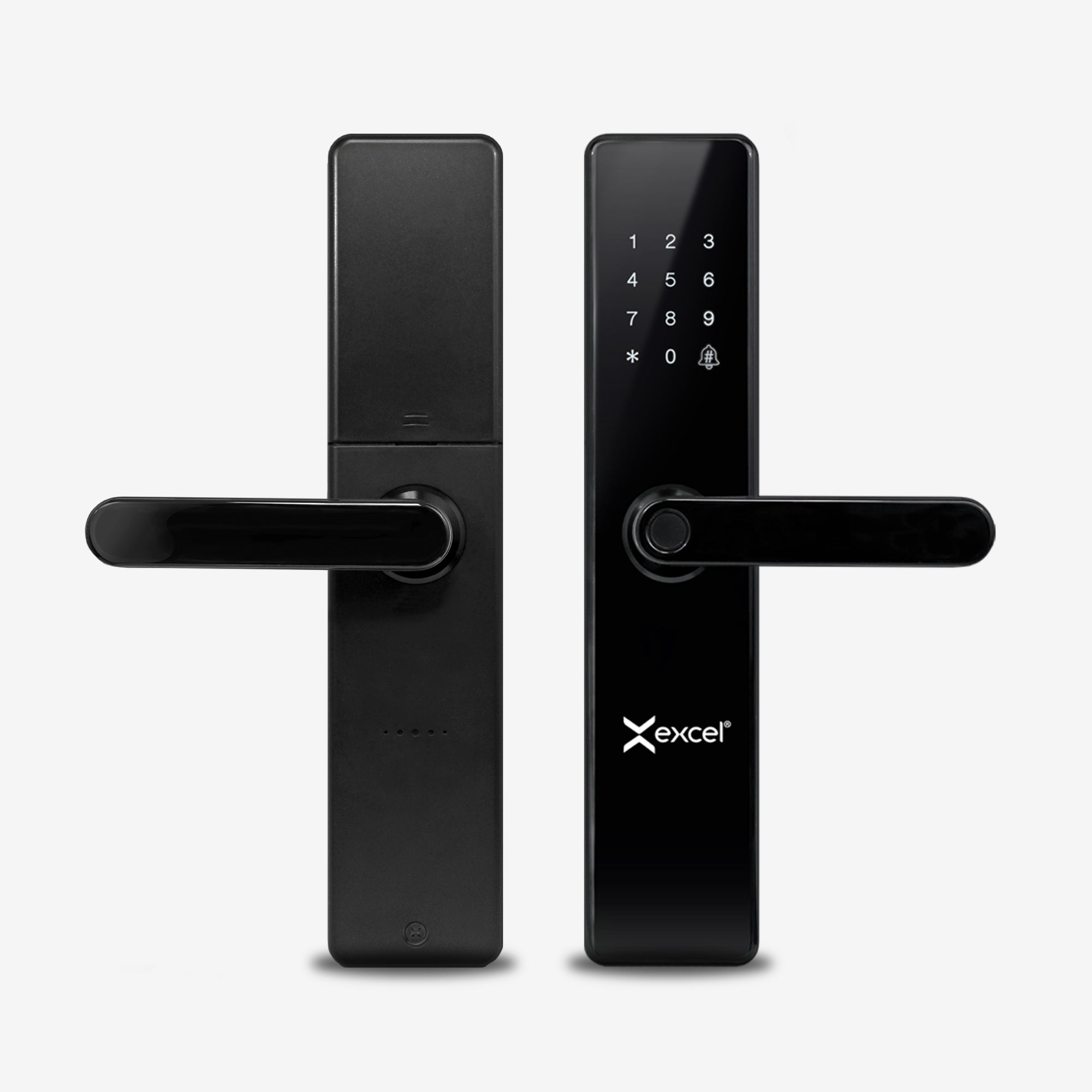 Cerradura Inteligente WiFi Excel 203 con lector de huella digital, vista frontal