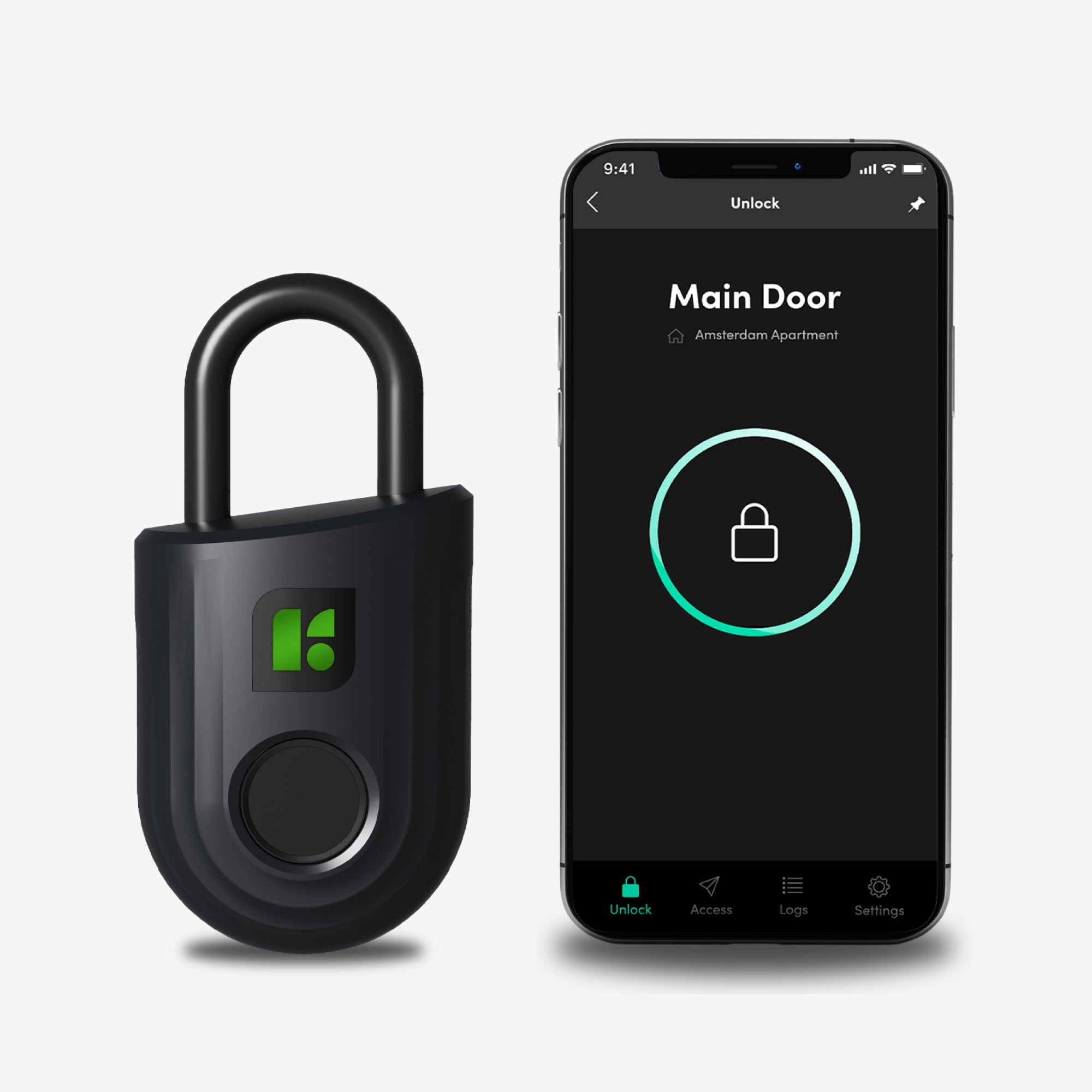 Candado para locker con huella digital y llaves bluetooth Igloohome Padlock Lite