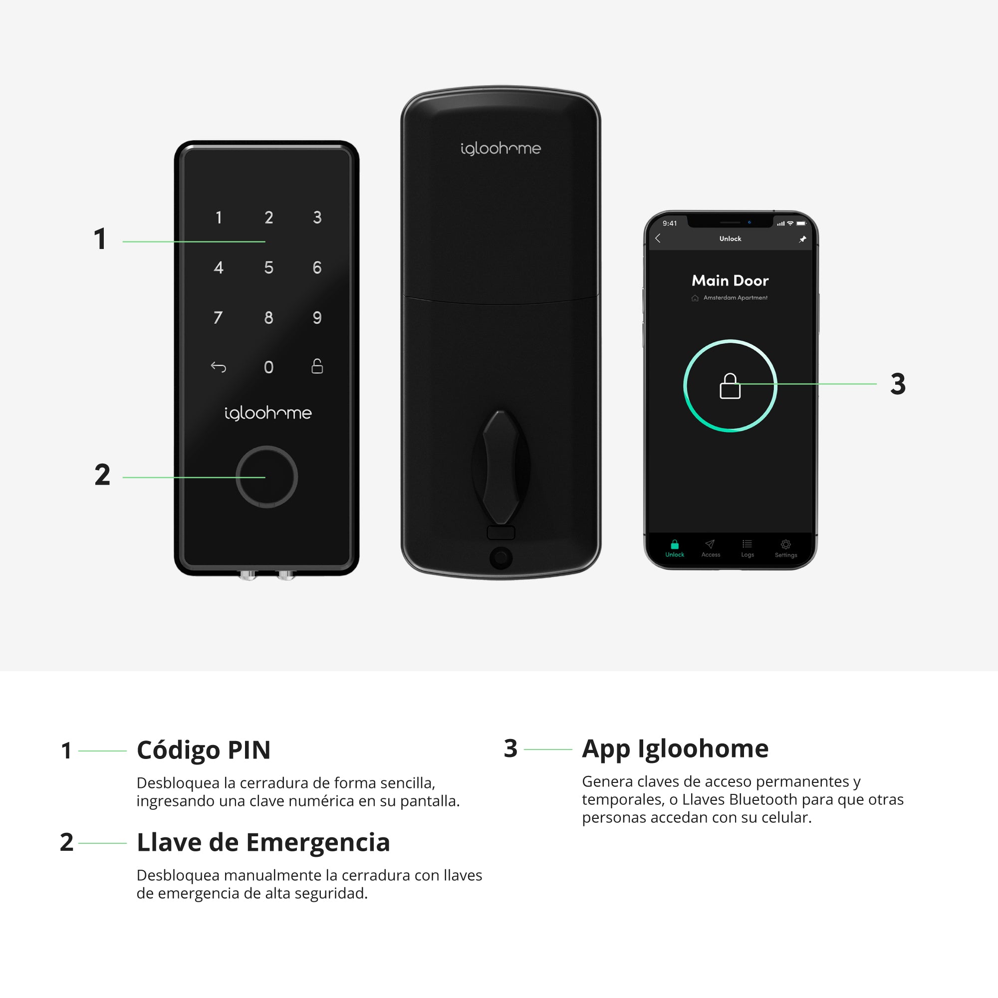 Cerradura inteligente Igloohome Deadbolt 2S Metal Grey
