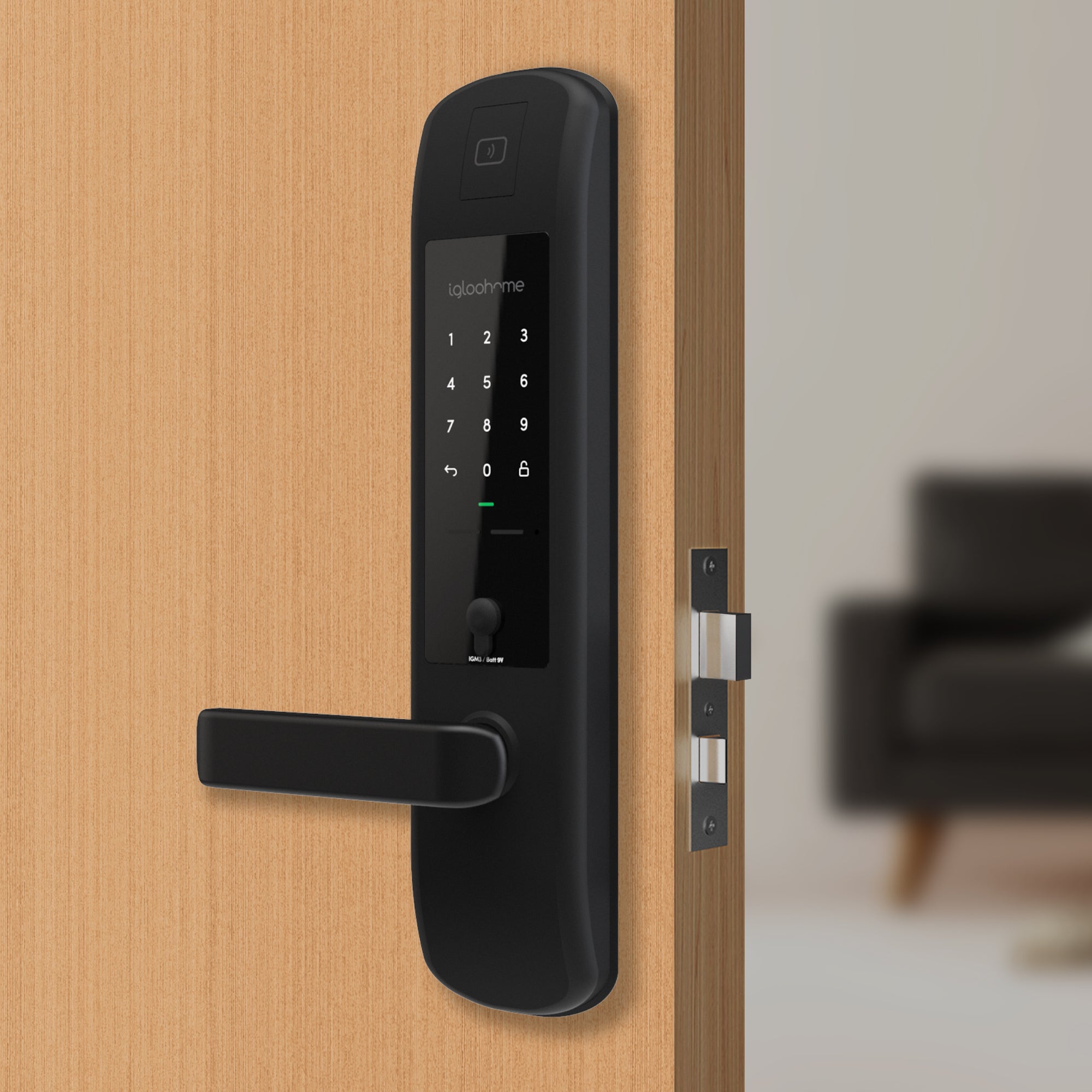 Cerradura para departamento en renta Airbnb Mortise 2. App, Contraseña, Tarjeta RFID y Llave de alta seguridad.