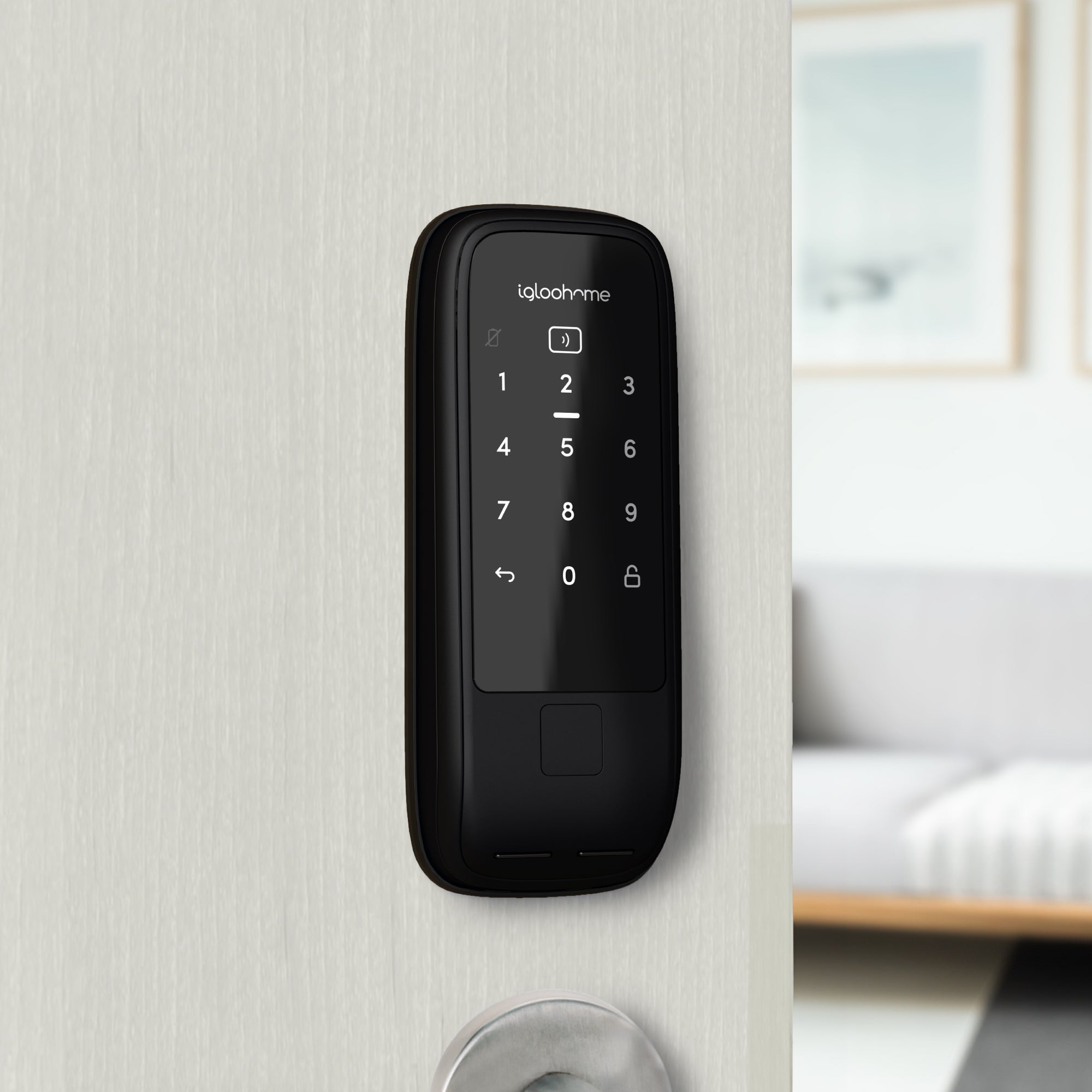 Rim Lock Wooden Doors. Cerradura con contraseña, Tarjeta, RFID, WiFi y Bluetooth vía app.