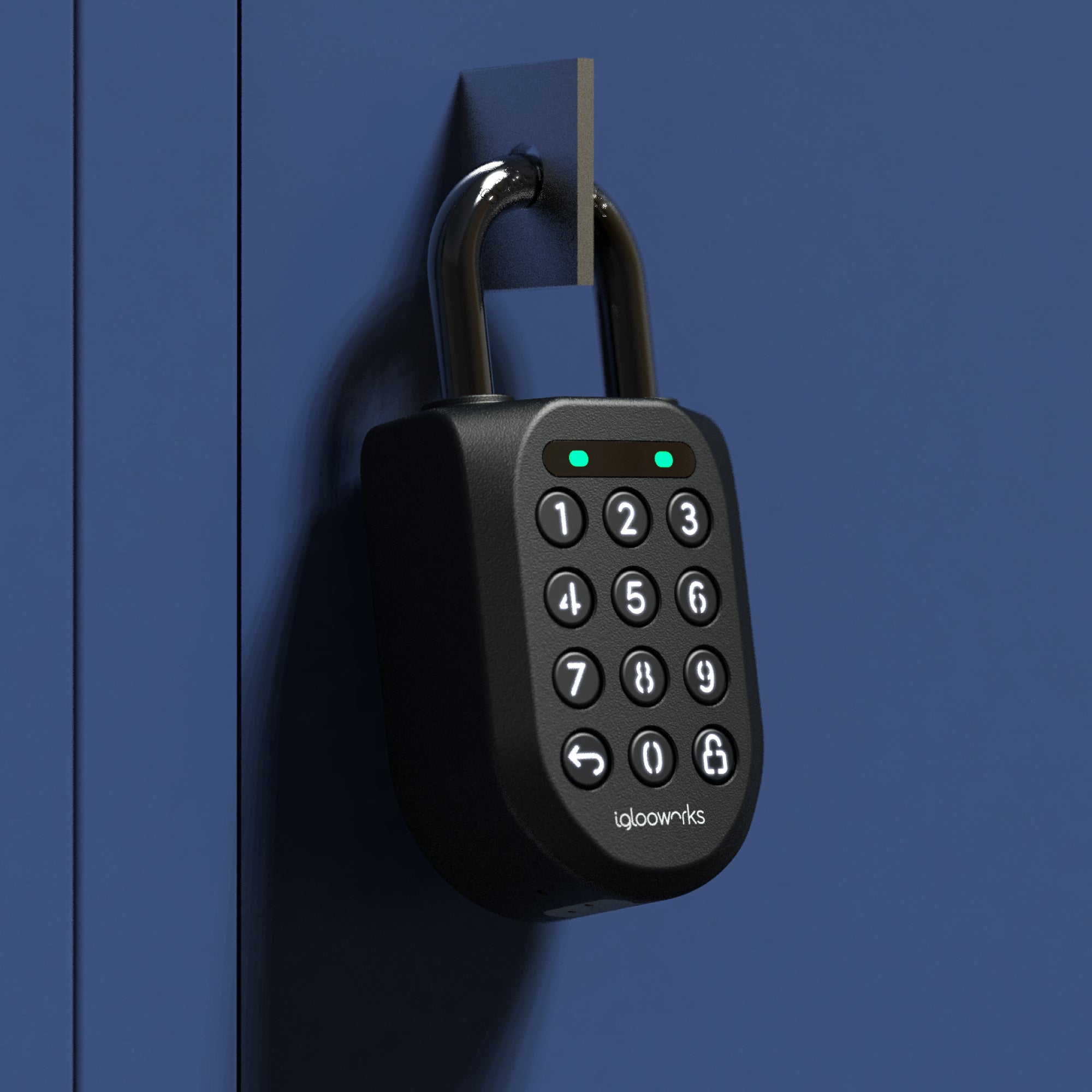 Cerradura Inteligente Igloohome Mortise Touch, con acceso vía app, lector de huella digital, código PIN, tarjeta RFID y llave mecánica de alta seguridad.