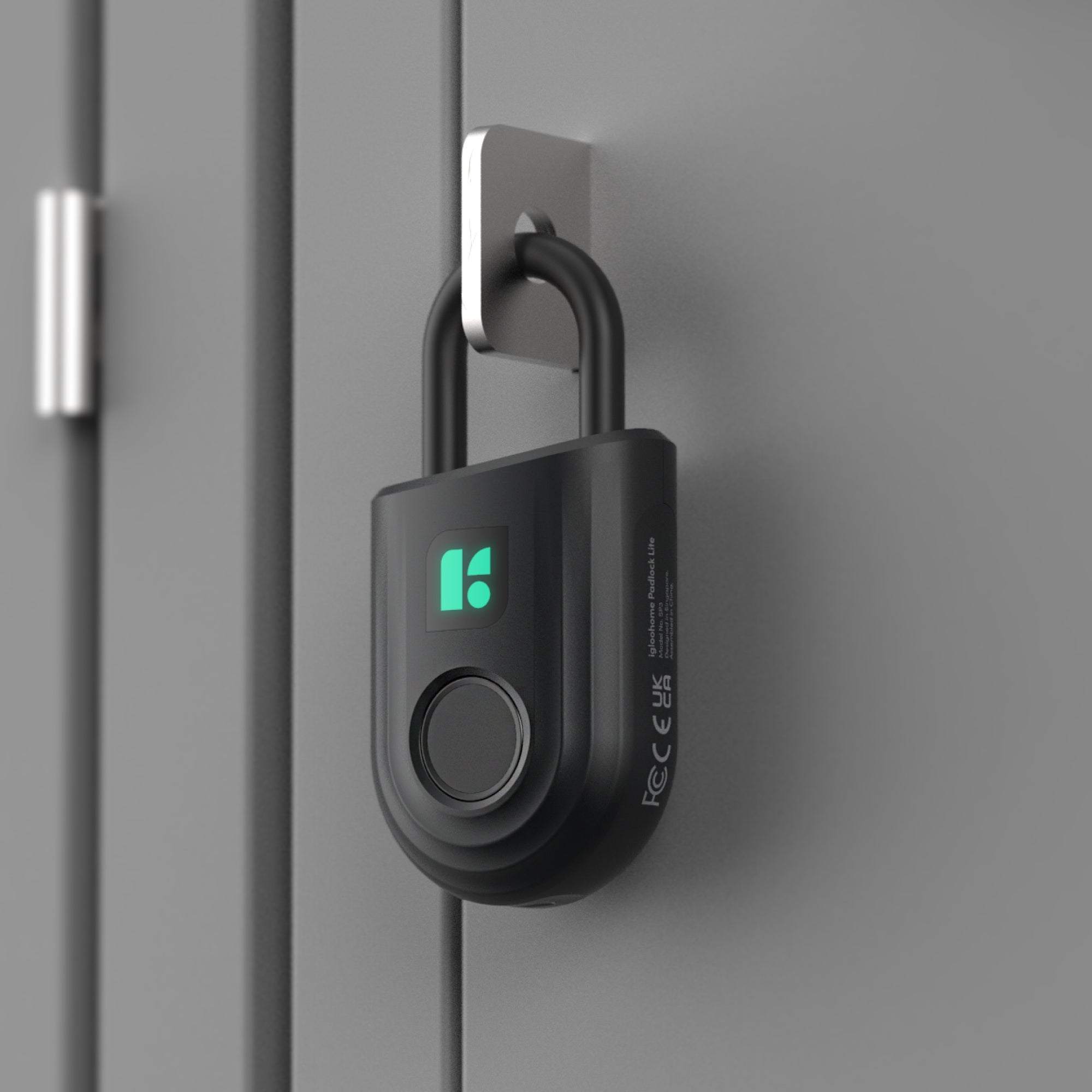 Candado para locker con huella digital y llaves bluetooth Igloohome Padlock Lite
