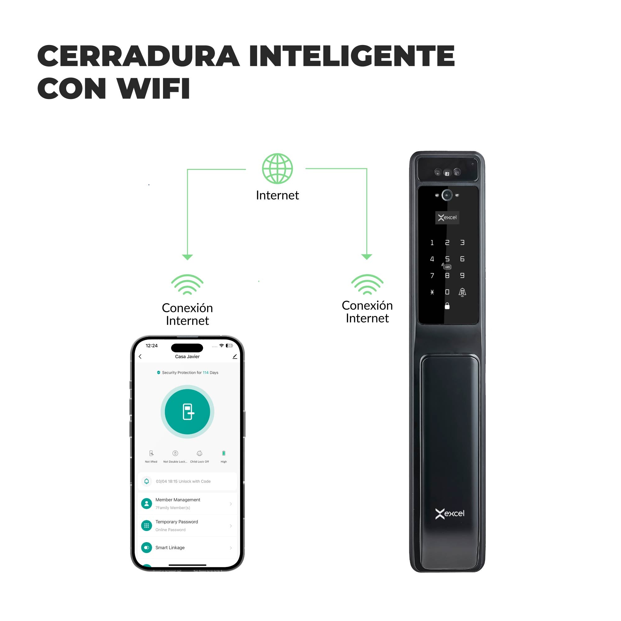 Cerradura Inteligente con Cámara EXC-SP800