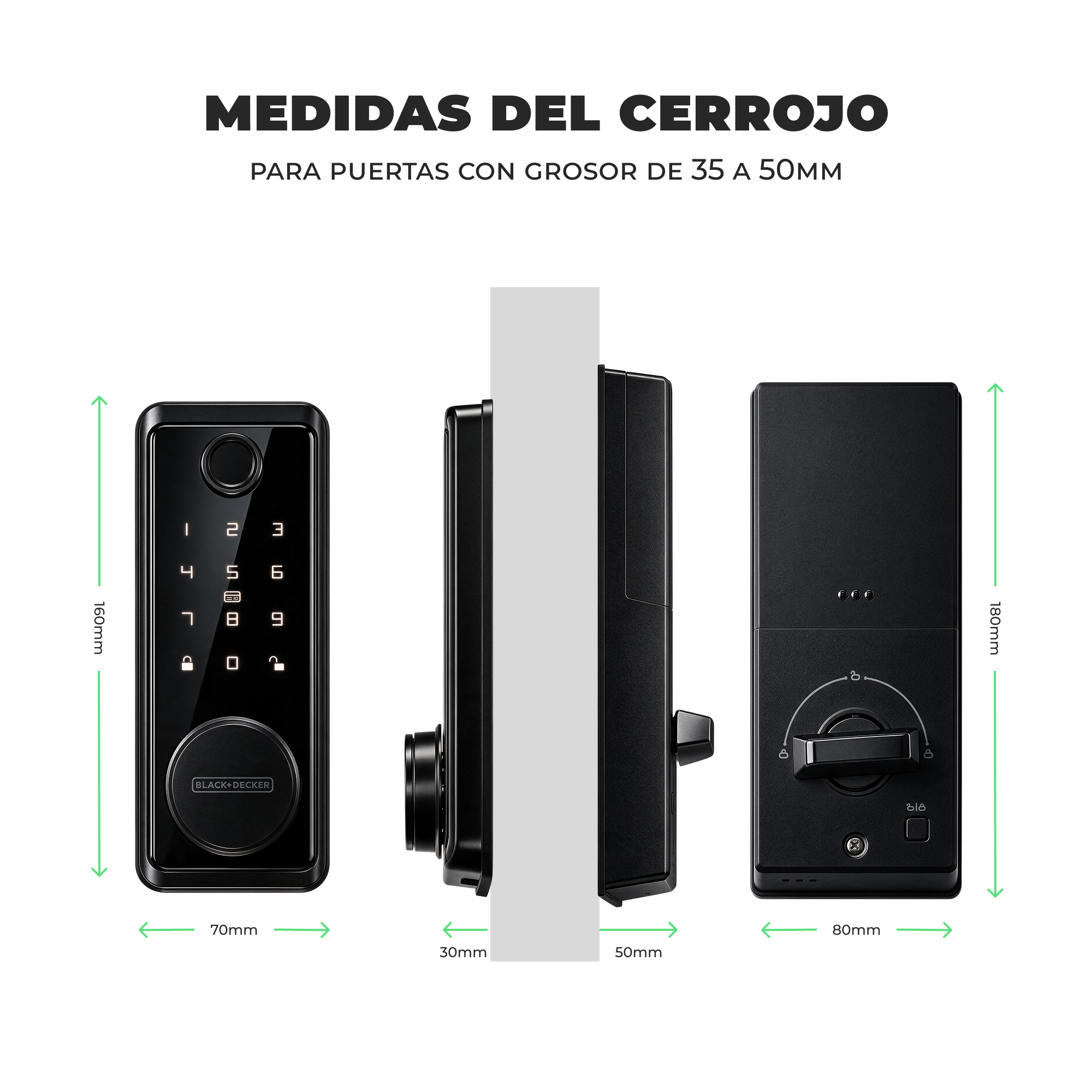 Cerrojo Inteligente con Manija de Gatillo Black and Decker