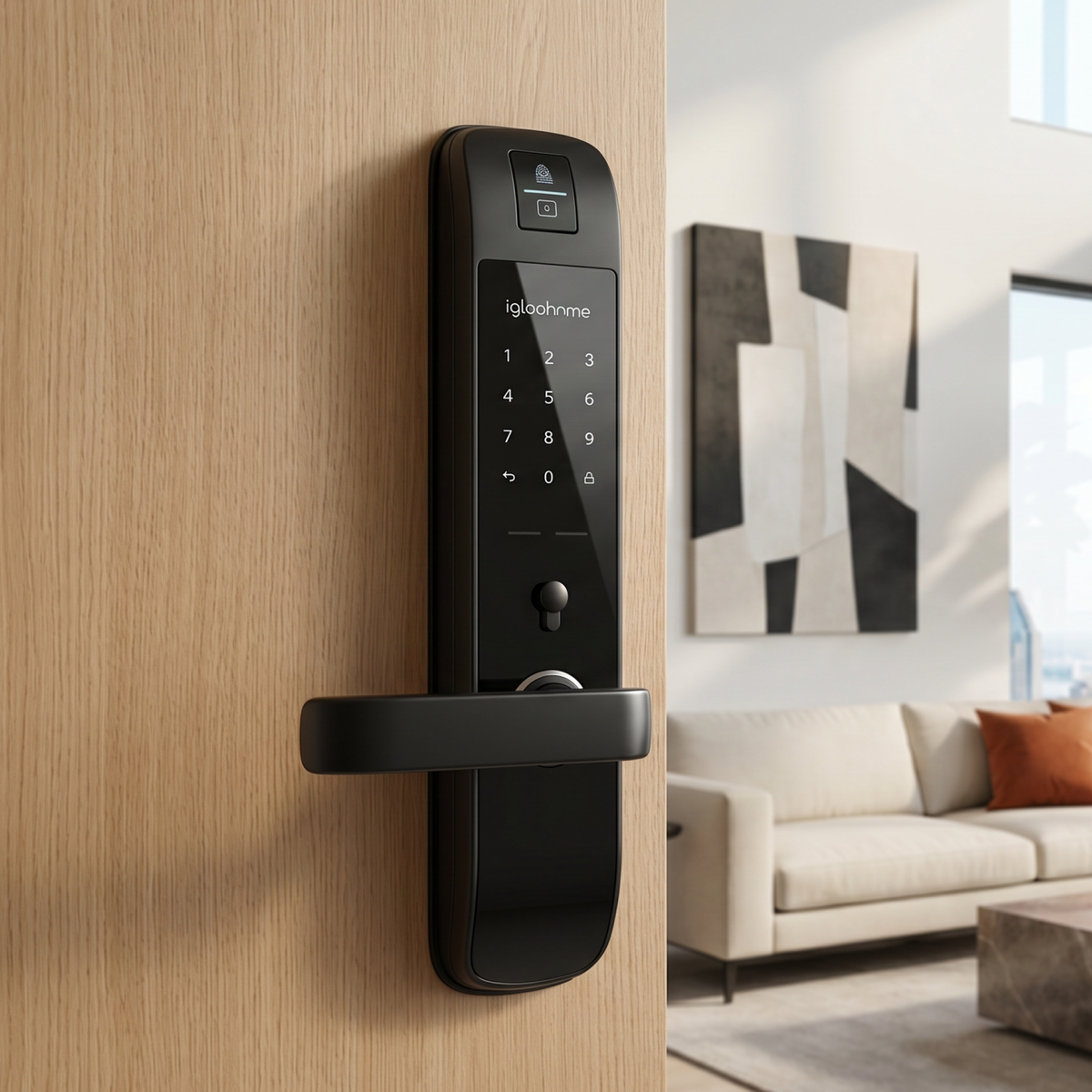 Cerradura Inteligente igloohome Mortise 2+. App, Huella digital, Contraseña, Tarjeta RFID y Llave de alta seguridad.