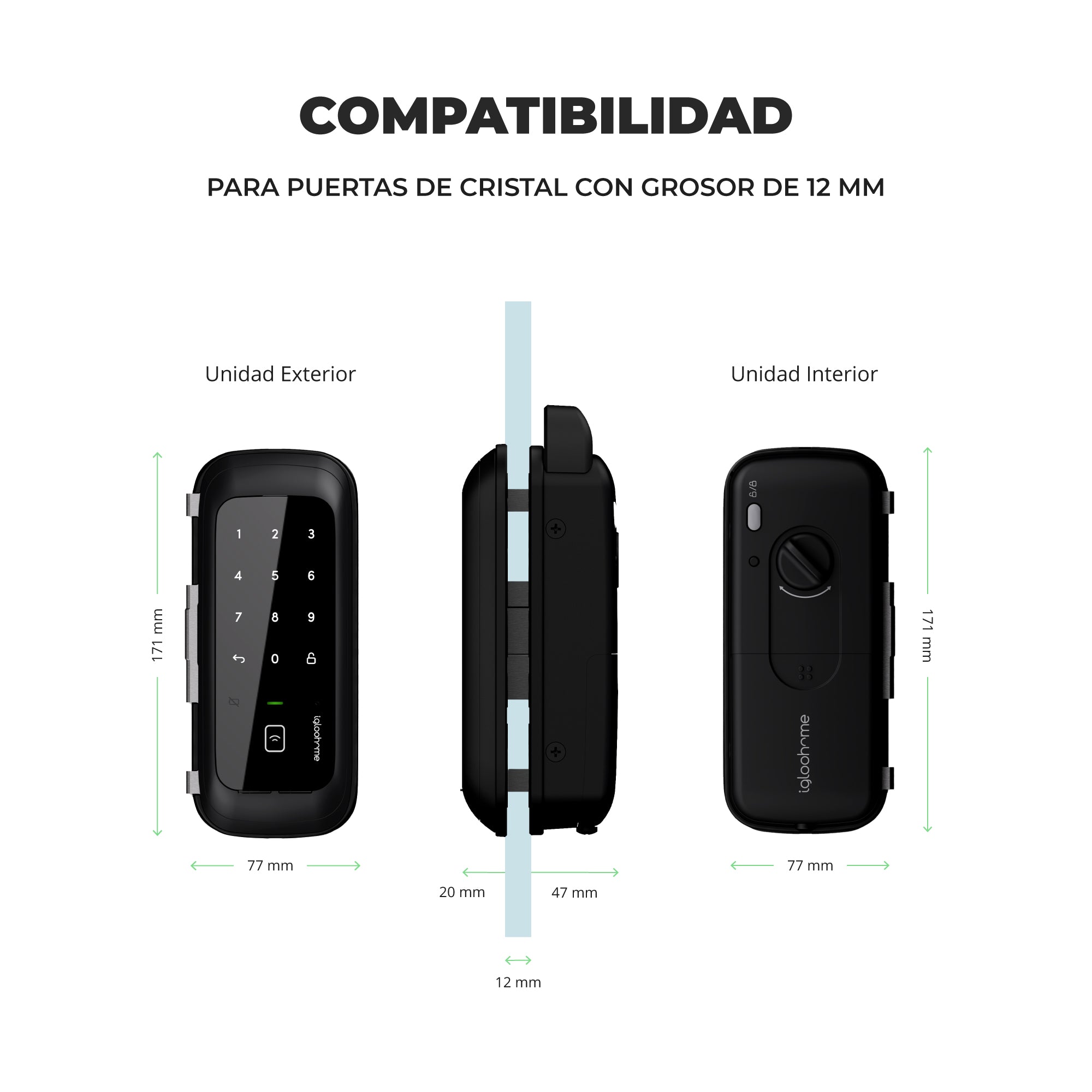 Cerradura inteligente Igloohome Glass Door Lock