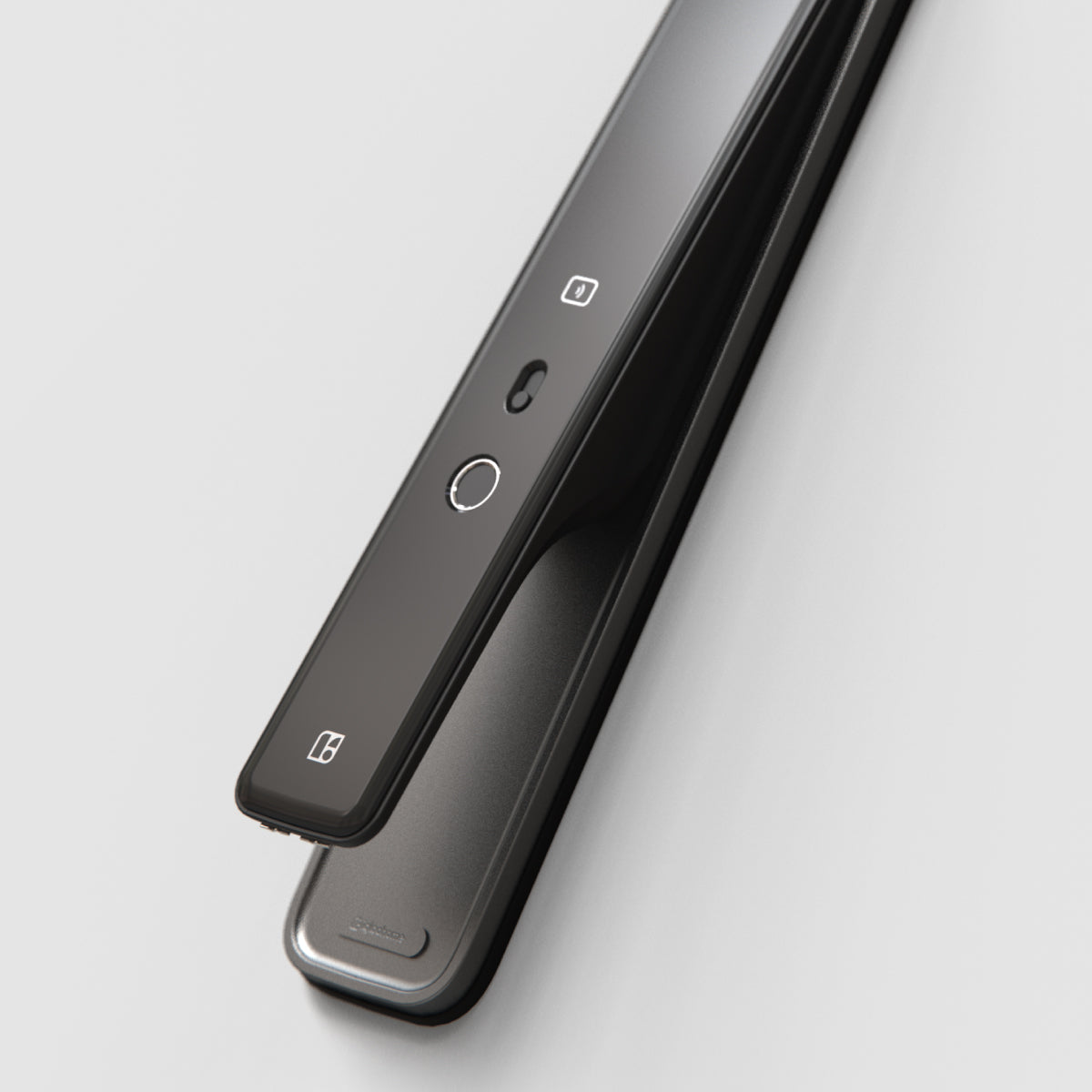 Cerradura Inteligente Igloohome Mortise Touch, con acceso vía app, lector de huella digital, código PIN, tarjeta RFID y llave mecánica de alta seguridad.