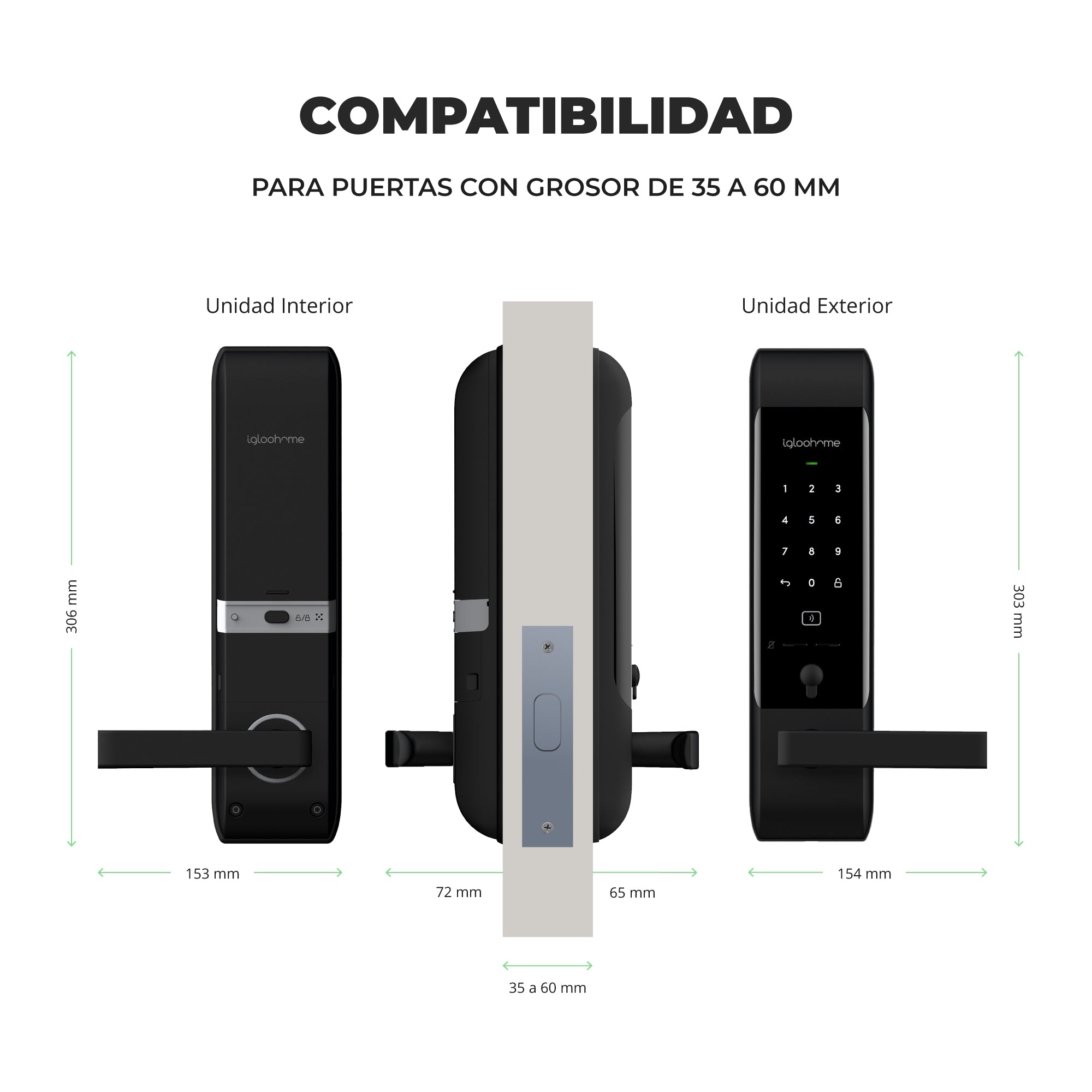 Cerradura inteligente Igloohome Smart Lever Mortise