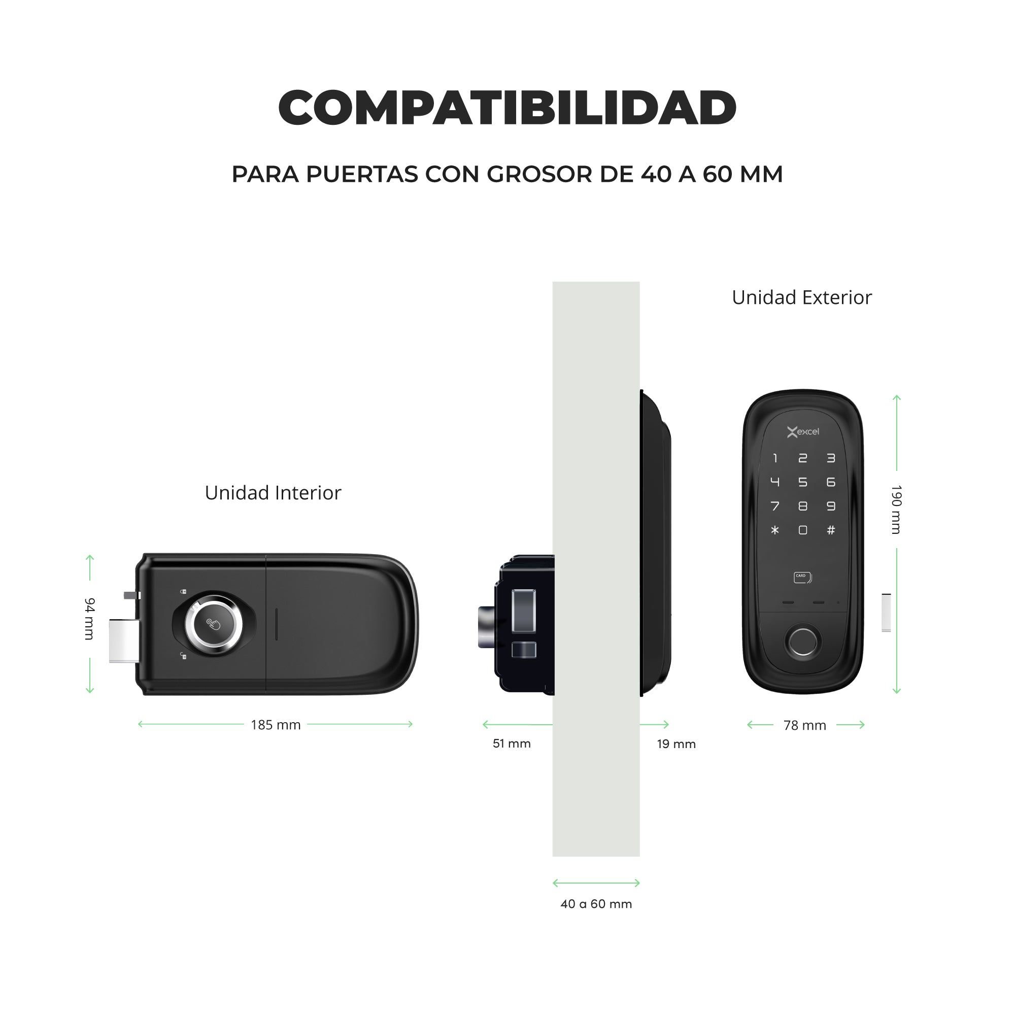 Cerradura Electrónica Excel EXC-SD410