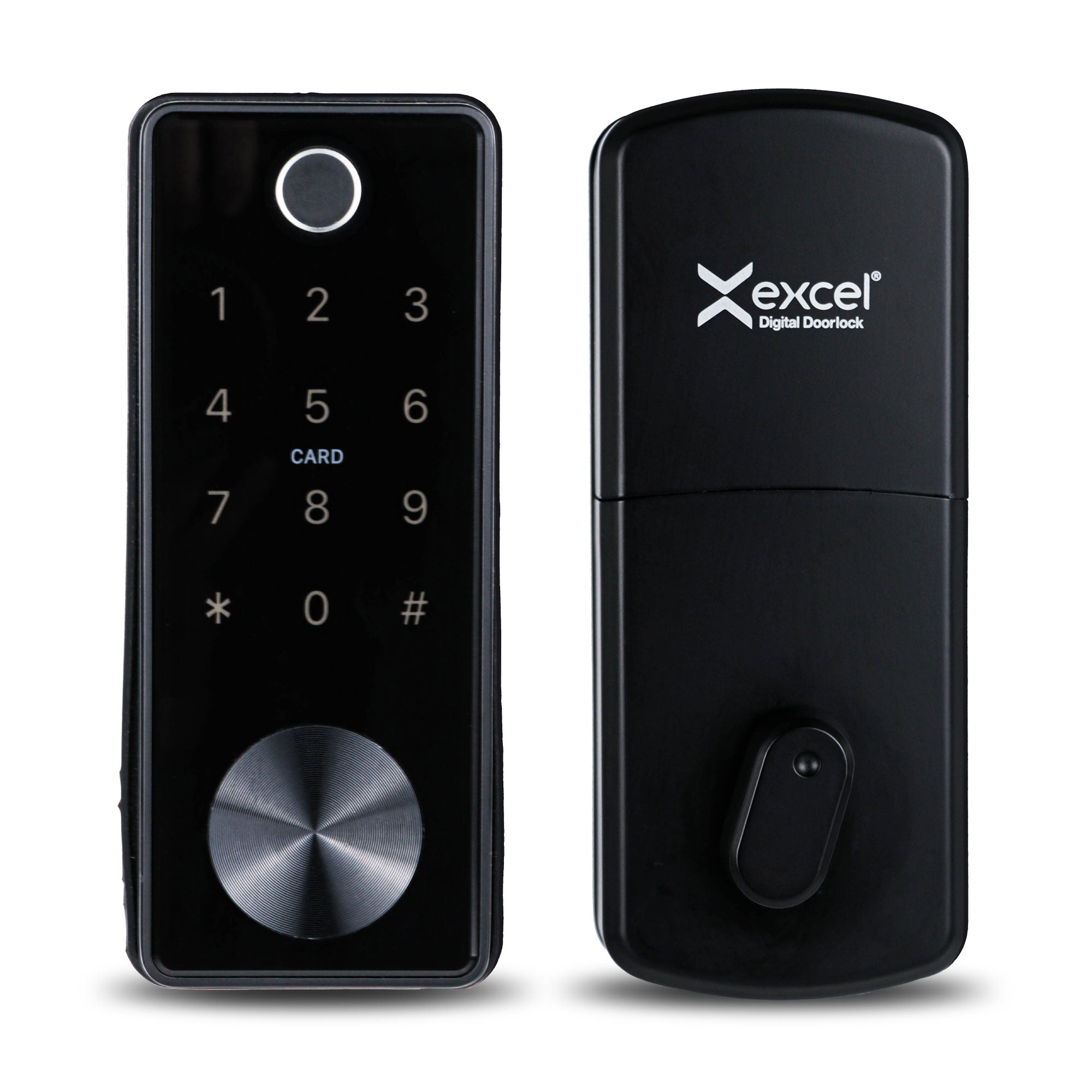 Cerrojo Inteligente Excel 325, módulo interior y exterior vista frontal