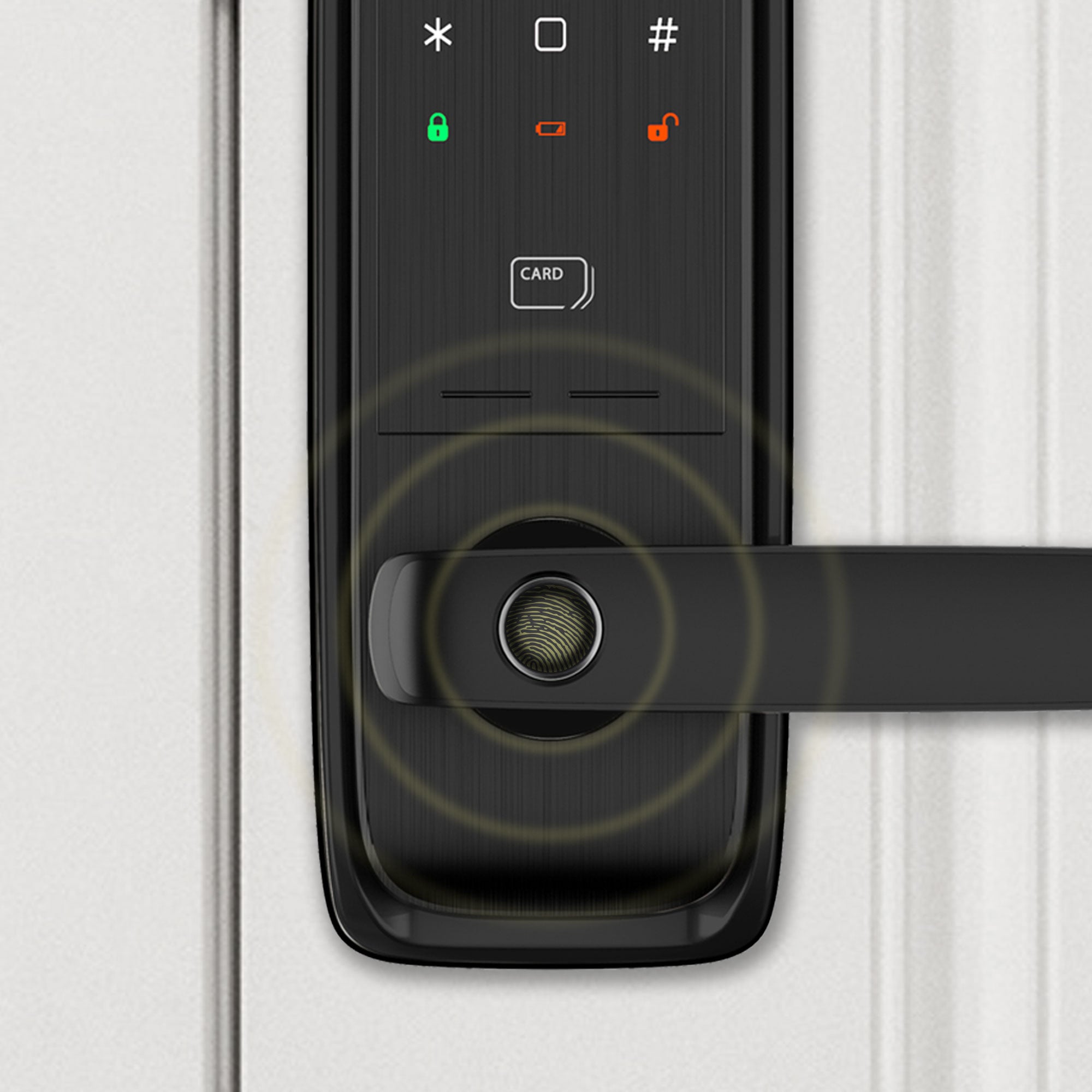 Detalle del sensor biométrico de la Cerradura con Huella Digital EXC-SL500