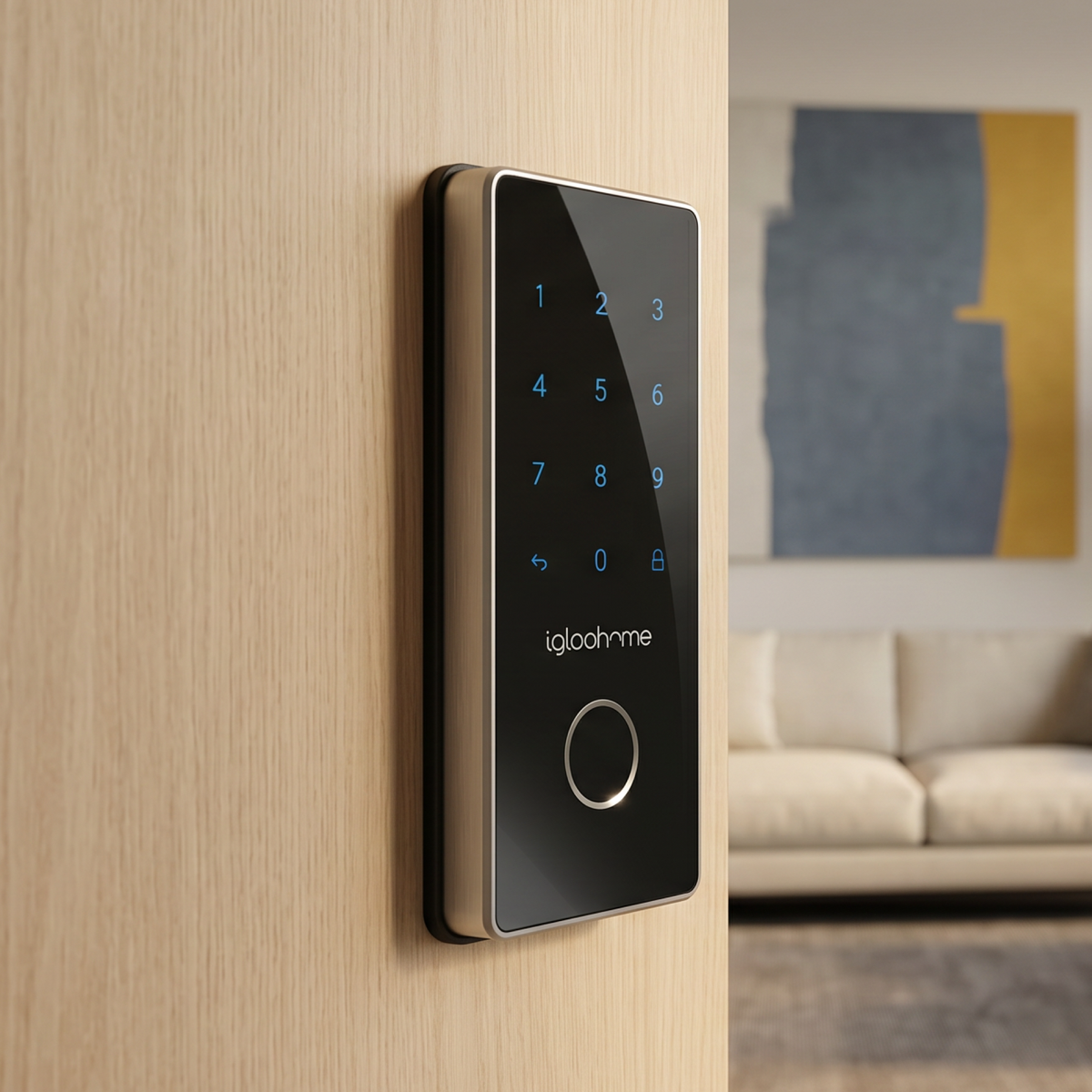 Cerradura para oficina Deadbolt 2S Metal Grey. Bluetooth vía app, Contraseña, y Llave de alta seguridad.